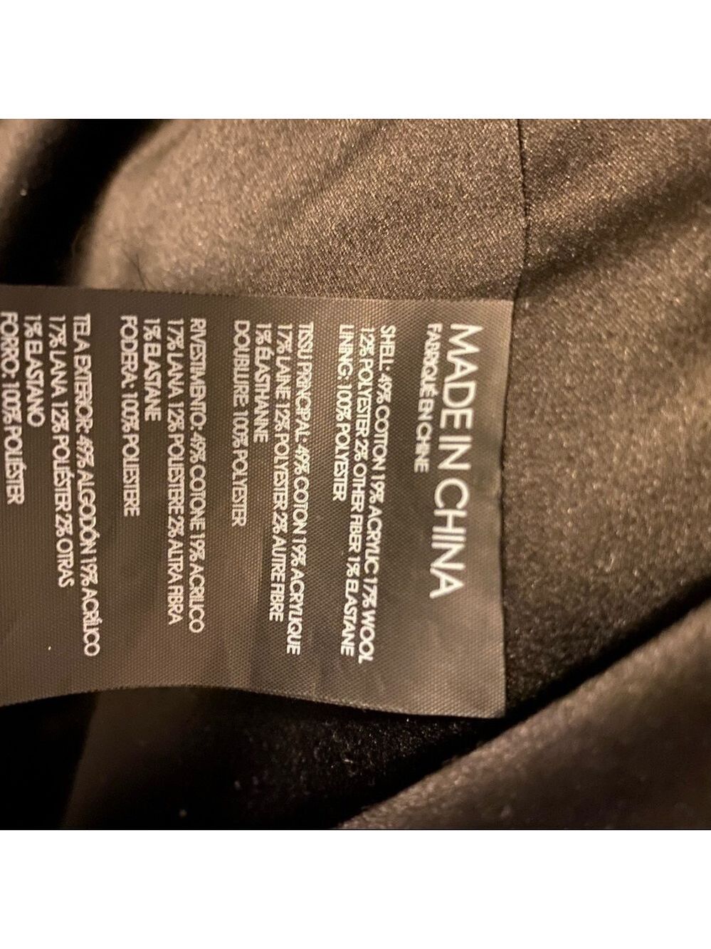 Club Monaco. Tweed Funnel Neck Wool blend coat. Black and white. - Picture 14 of 15